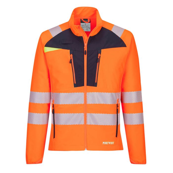 DX4 Hi-Vis Lightweight Mid Layer - Orange/Black