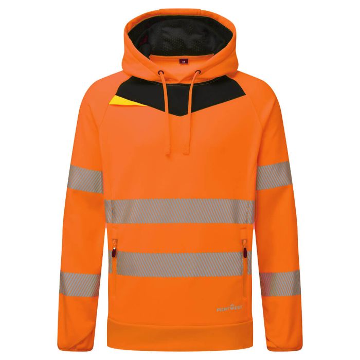 DX4 Hi-Vis Overhead Hoodie - Orange/Black