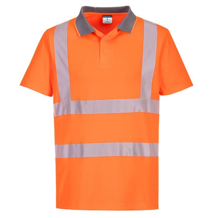 Eco Hi-Vis Polo Shirt S/S (6 Pack)  - Orange