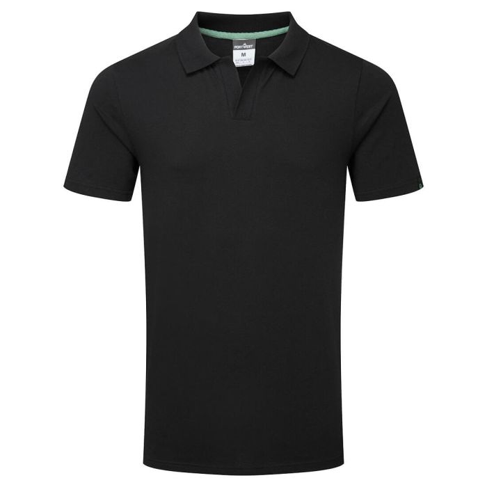 Organic Cotton Recyclable Polo Shirt - Black