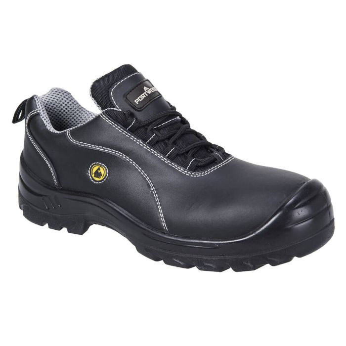 Portwest Compositelite ESD Leather Safety Shoe S1 - Black