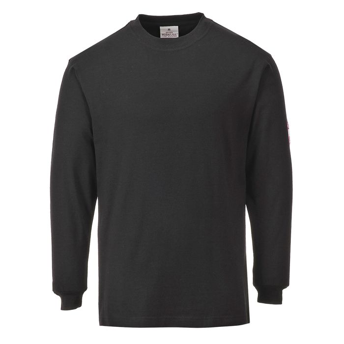 Flame Resistant Anti-Static Long Sleeve T-Shirt - Black