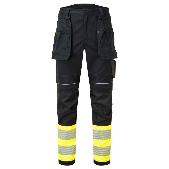 PW3 FR Hi Vis Class 1 Holster Trousers - Yellow/Black