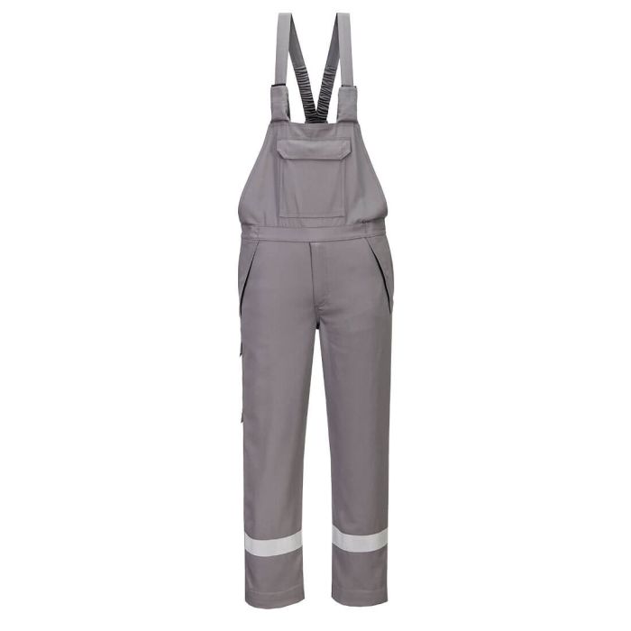 FR Chemical Resistant Bib & Brace - Grey