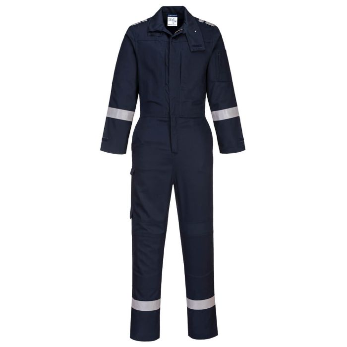 Bizflame Work Stretch Panelled Coverall  - Navy