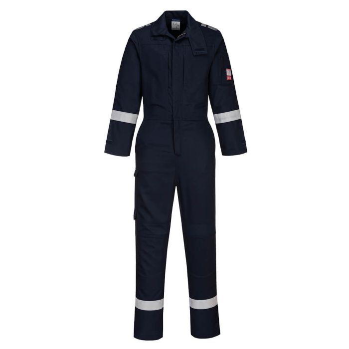 Bizflame Work Lightweight Stretch Panelled Coverall  - Navy