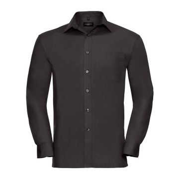 Russell Collection Long Sleeve Easy Care Cotton Poplin Shirt