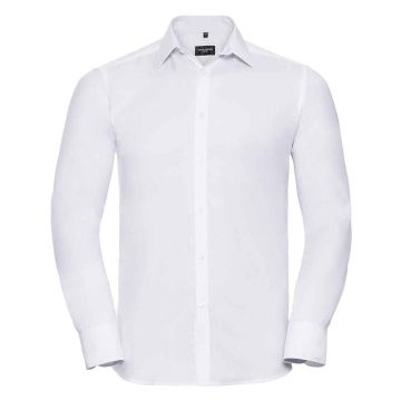 Russell Collection Long Sleeve Herringbone Shirt