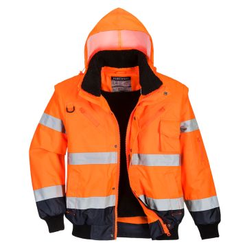 Hi-Vis 3-in-1 Contrast Bomber Jacket