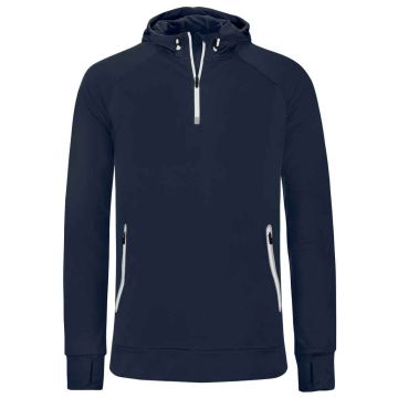 Proact Zip Neck Hooded Sweatshirt