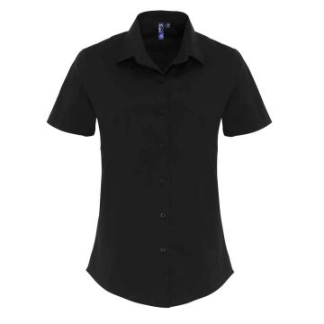 Premier Ladies Short Sleeve Stretch Fit Poplin Shirt