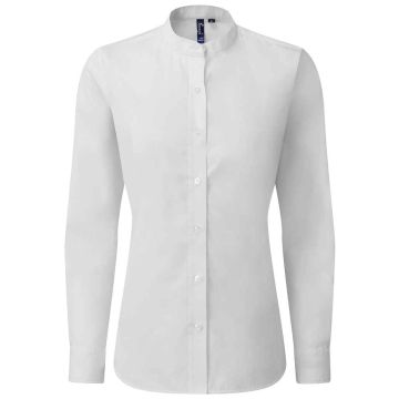 Premier Ladies Banded Collar Grandad Shirt