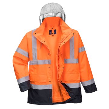 Hi-Vis 4-in-1 Contrast Traffic Jacket