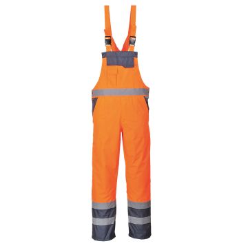 Hi-Vis Breathable Contrast Rain Bib and Brace