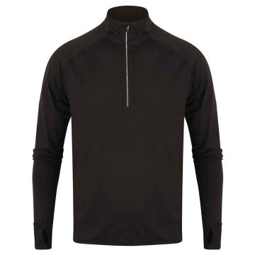 Tombo Long Sleeve Zip Neck Performance Top